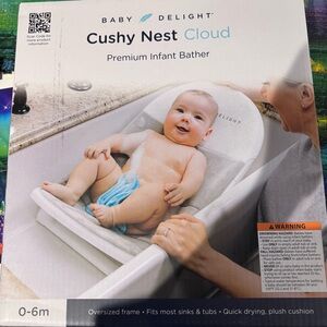 Baby Delight Cushy Nest Cloud Premium Infant Bather - White
